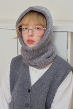 Solid Color Wool Blend Balaclava One-Piece Warm Knitted Hat