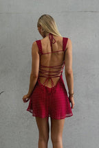 Chiffon Cami Backless Bodycon Mini Dress