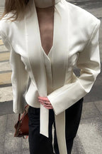 Elegant VNeck Office Blazer