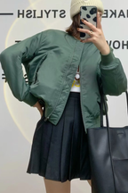 Stand Collar Thickened Single-sided Flight Jacket Baseball Jacket