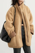 Reversible Stand Collar Puffer Jacket