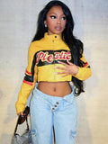 Embroidered Varsity Faux Jacket