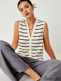 Effortless Charming Stripe Vest