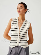 Effortless Charming Stripe Vest