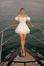Elara Puff Stylish Sleeve Mini Dress