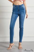 Elastic Slim High Waist Small Feet Casual Autumn Winter Jean