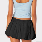 Elastic Waist A-Line Summer Skirt