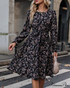 Elegant Floral Print Dress
