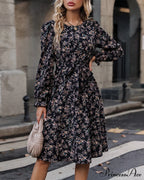 Elegant Floral Print Dress