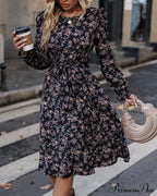 Elegant Floral Print Dress
