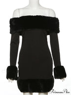 Elegant Fluffy Strapless Mini Party Dress