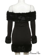 Elegant Fluffy Strapless Mini Party Dress