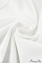 Elegant High Waist White Wide Leg Pants