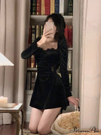 Elegant midi dress Trendy with puff sleeves