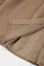 Elegant Neckline Mandarin - Flounce Blouse Solid 3 Color Options