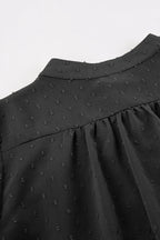 Elegant Neckline Mandarin - Flounce Blouse Solid 3 Color Options