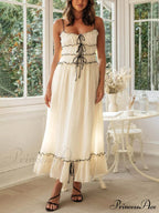 Elegant Off-Shoulder Stylish Strap Patchwork Dress