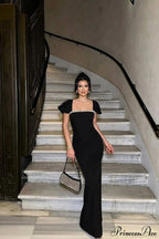Elegant Rhinestone Strappy Party Dress