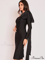 Elegant Sexy Bowknot Evening Club Party Dress