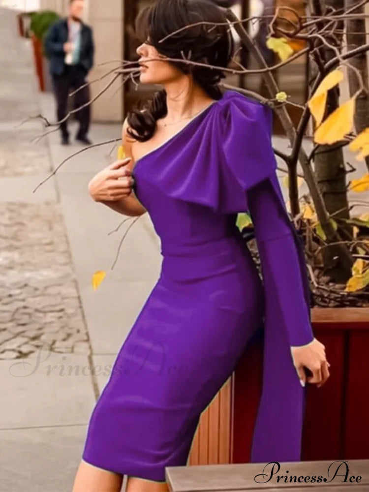 Elegant Sexy Bowknot Evening Club Party Dress