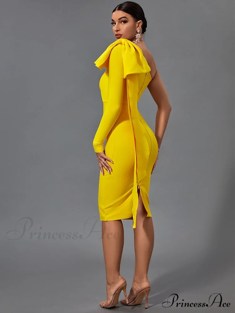 Elegant Sexy Bowknot Evening Club Party Dress