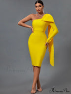 Elegant Sexy Bowknot Evening Club Party Dress