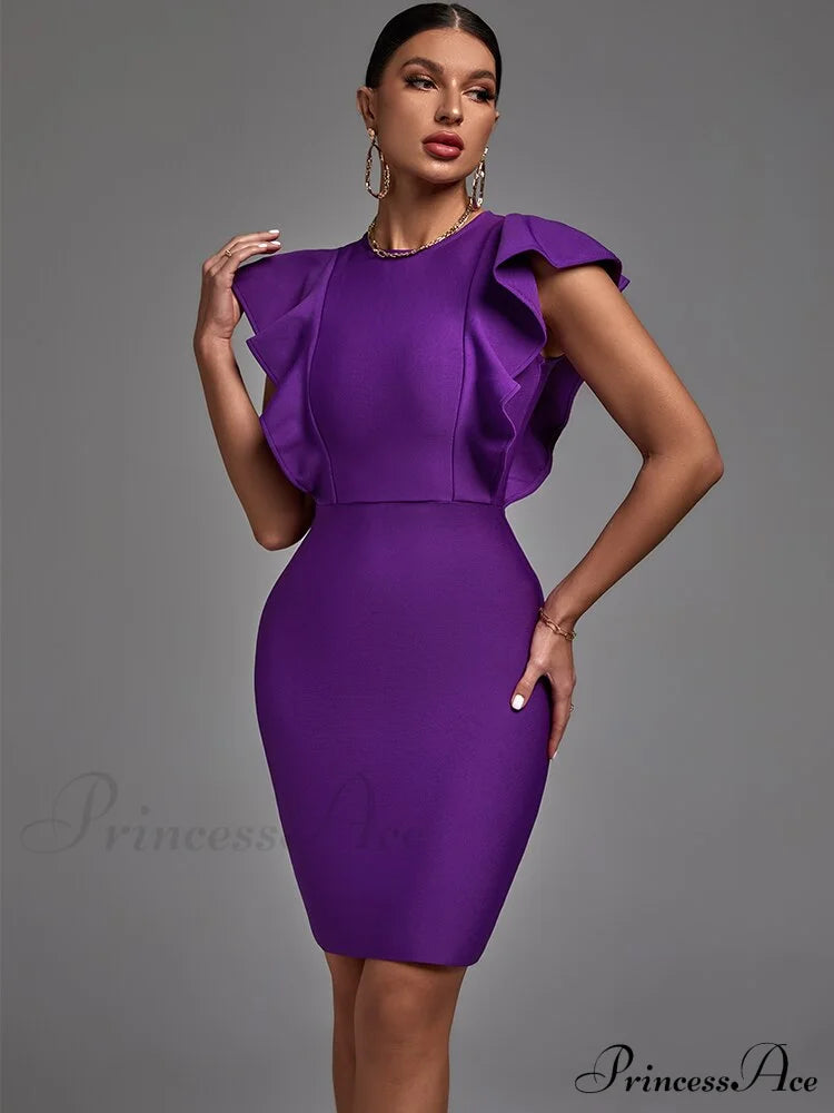 Elegant Sexy Ruffle Club Party Dress