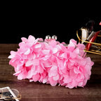 Elegant White Bride Floral Wedding Clutch Evening Handbag