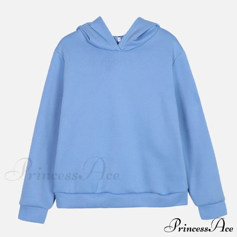 Elegant with Long Sweatshirt Women's Set and Hoodie Lace-Up Warm Pant Solid Detail