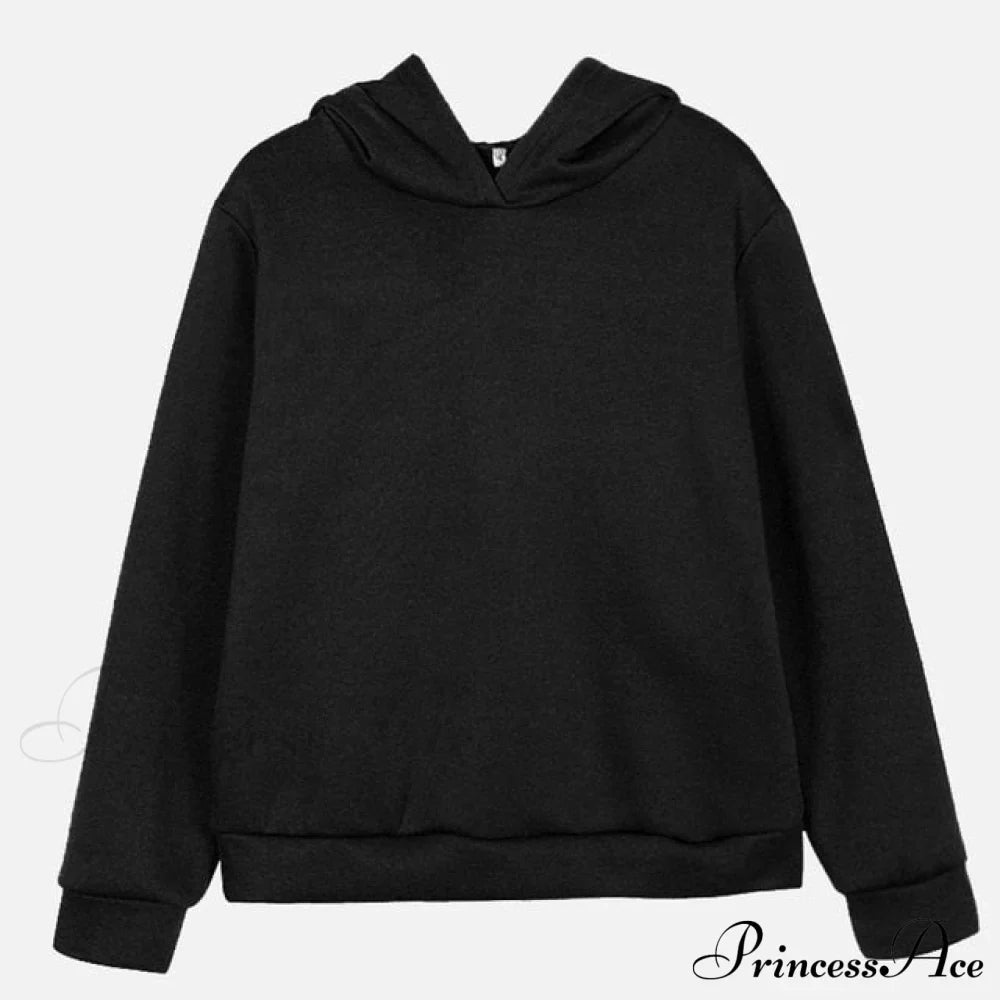 Elegant with Long Sweatshirt Women's Set and Hoodie Lace-Up Warm Pant Solid Detail