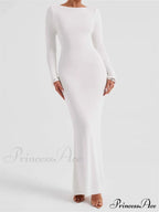 Elegant Women Party Backless Criss-cross Tie-up Bodycon Formal Club Sleeve Solid Female Vestido