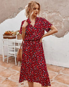 Juana Premium Vintage Midi Dress for Women for Summer Chic Silhouette Collection