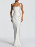 Elena Satin Halter Maxi Dress