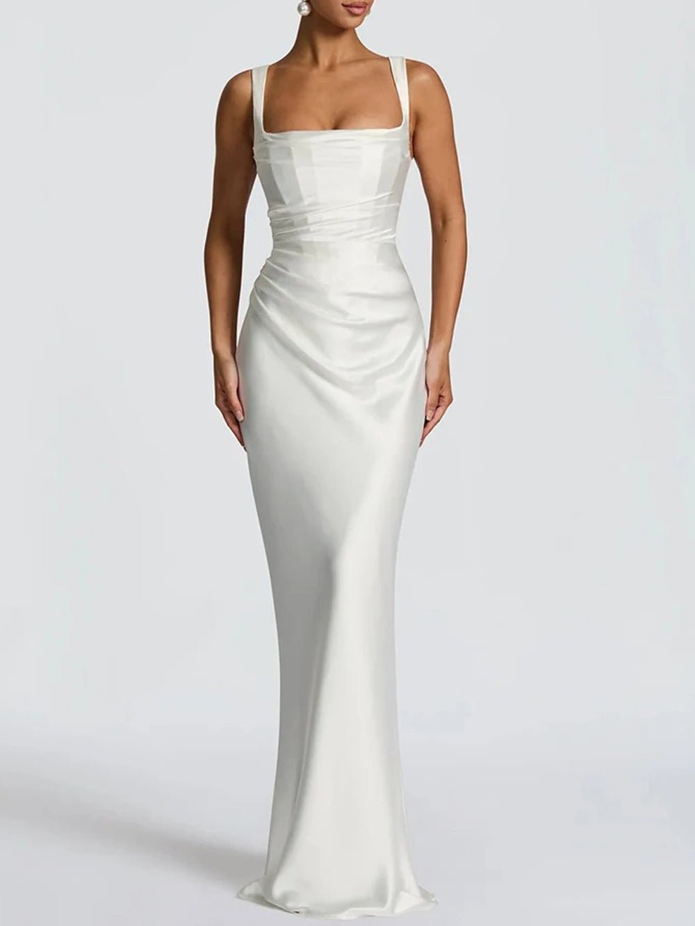 Elena Satin Halter Maxi Dress