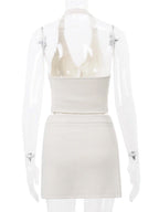 Elena Sleek V-Neck Mini Set