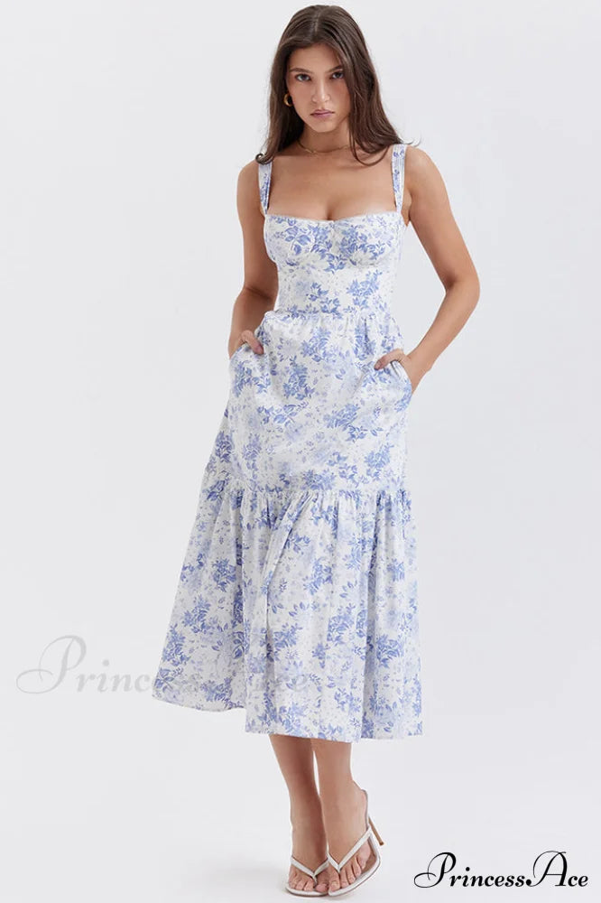 Elia Floral Stylish Midi Sundress