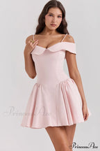 Elida Black Stylish Mini Dress