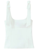 Elise Bow Strap Crop Top