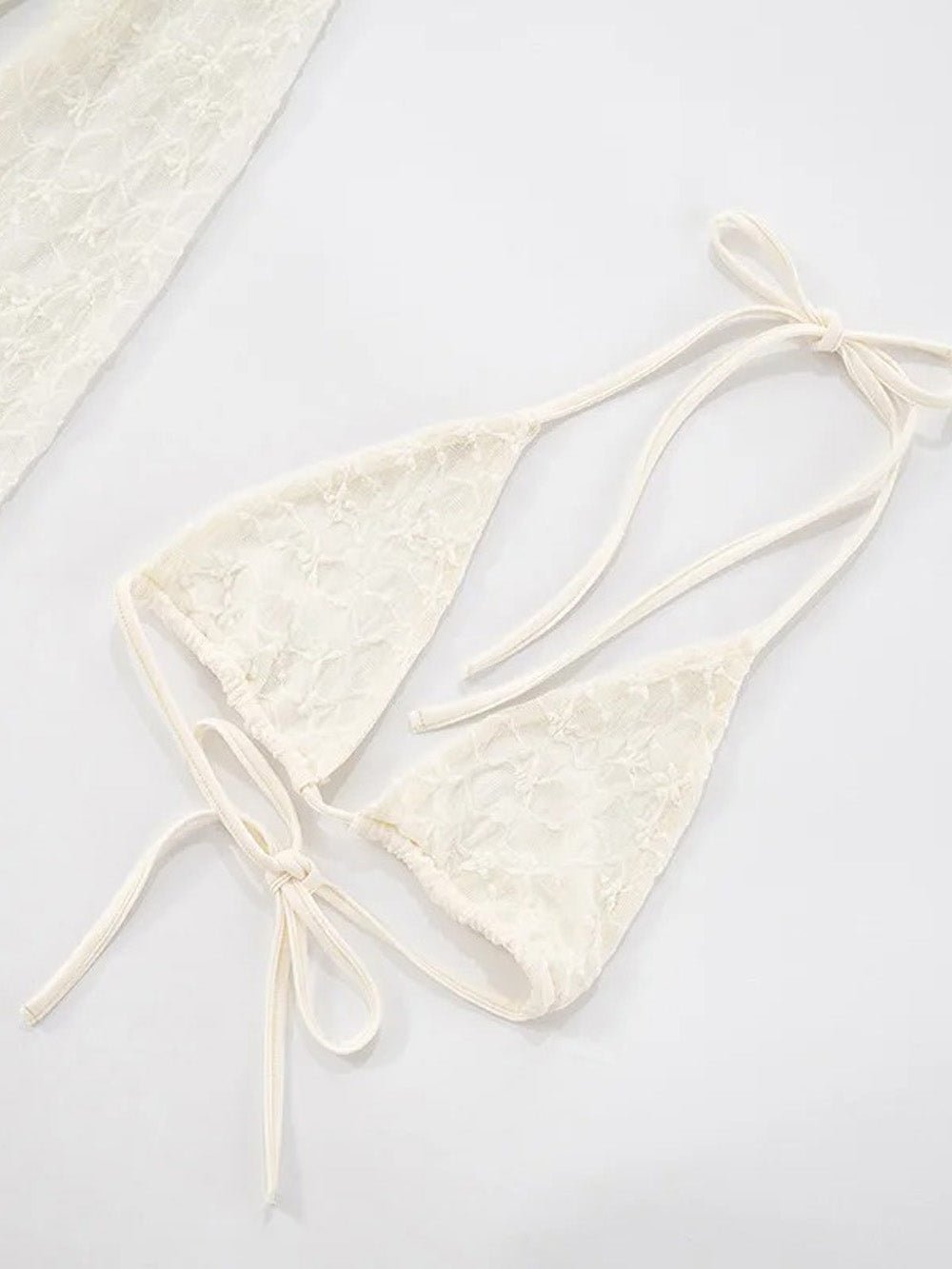 Elise Lace Drape Three Piece