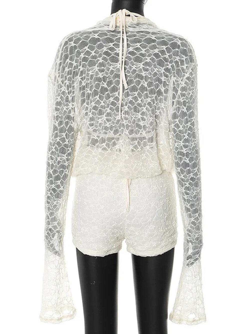 Elise Lace Drape Three Piece