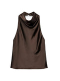 Elise Satin Halter Camisole