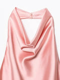 Elise Satin Halter Camisole