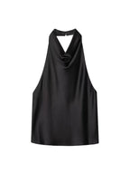 Elise Satin Halter Camisole