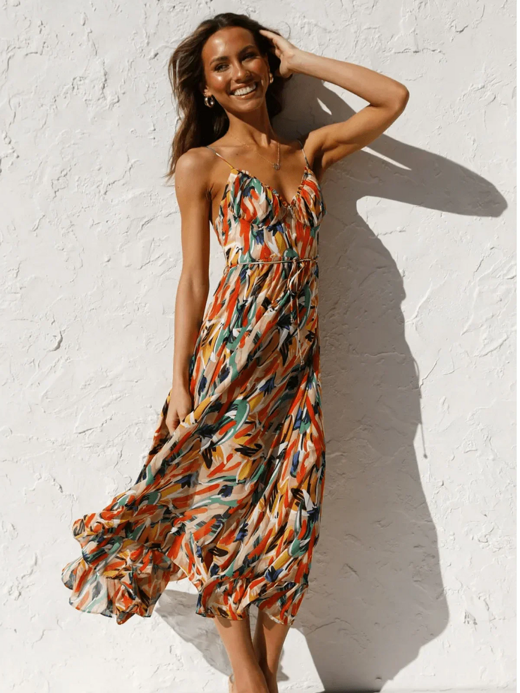 Samantha Exclusive Colorful Midi Dress Boutique Collection
