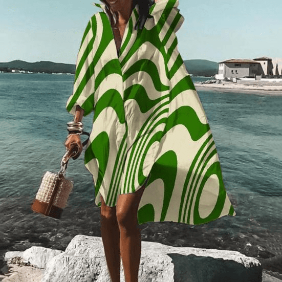 Juana Statement Loose Summer Shirt Dress Boutique Collection