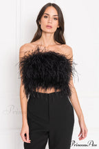 ELOWEN Elegant FEATHER TOP