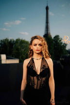 Elsa Halterneck Stylish See-through Maxi Dress