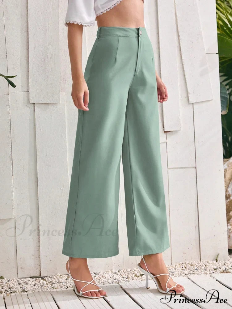 High Waist Wide Leg Trousers