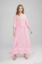 Embroidery Hollow Out Lace Retro White Boho Dress