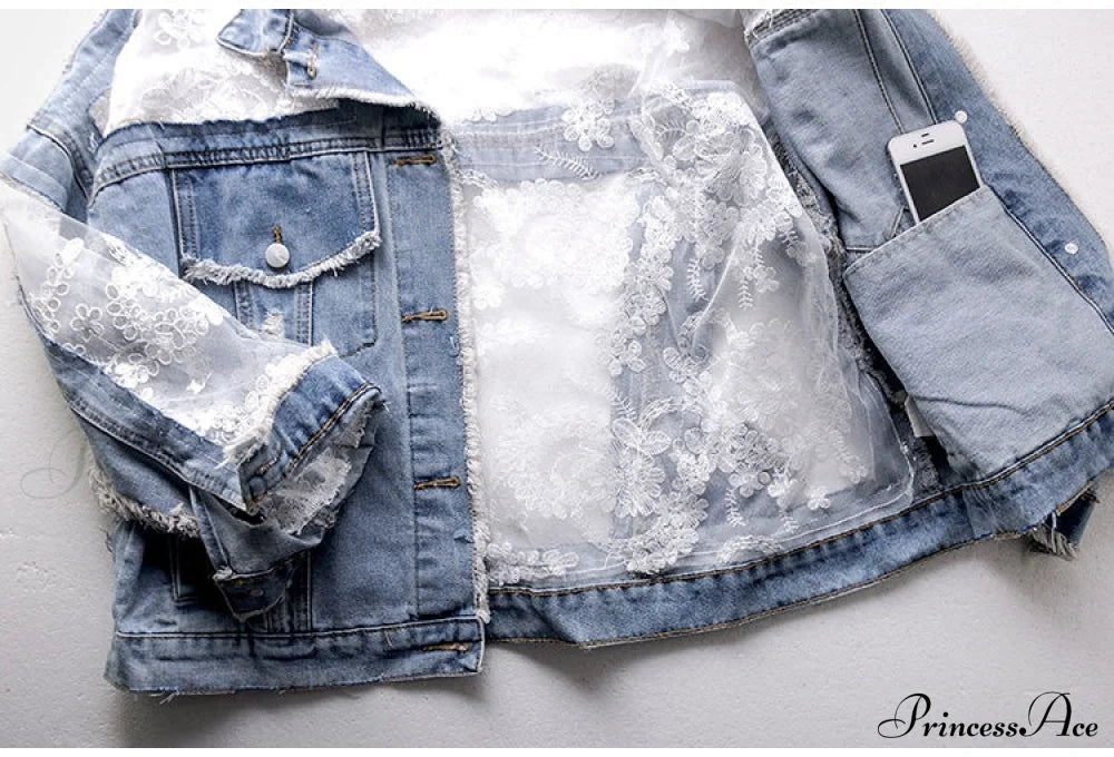 Embroidery Patchwork Stylish Denim Jacket